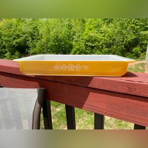 Vintage Pyrex Glass Baking Dish Lasagna Pan Butterfly Gold 933 Oblong